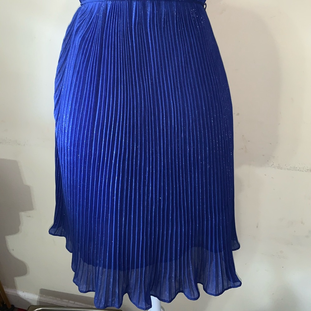 Chelsea & Violet One-Shoulder Blue Ruffle Dress S - Picture 5 of 11
